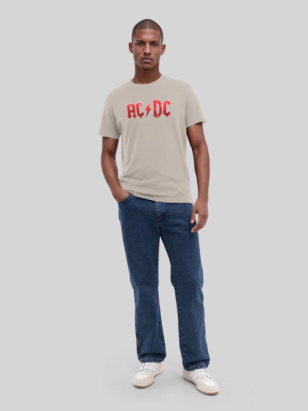 ACDC Red Ice Logo with True Blanks | Mens Regular Tee