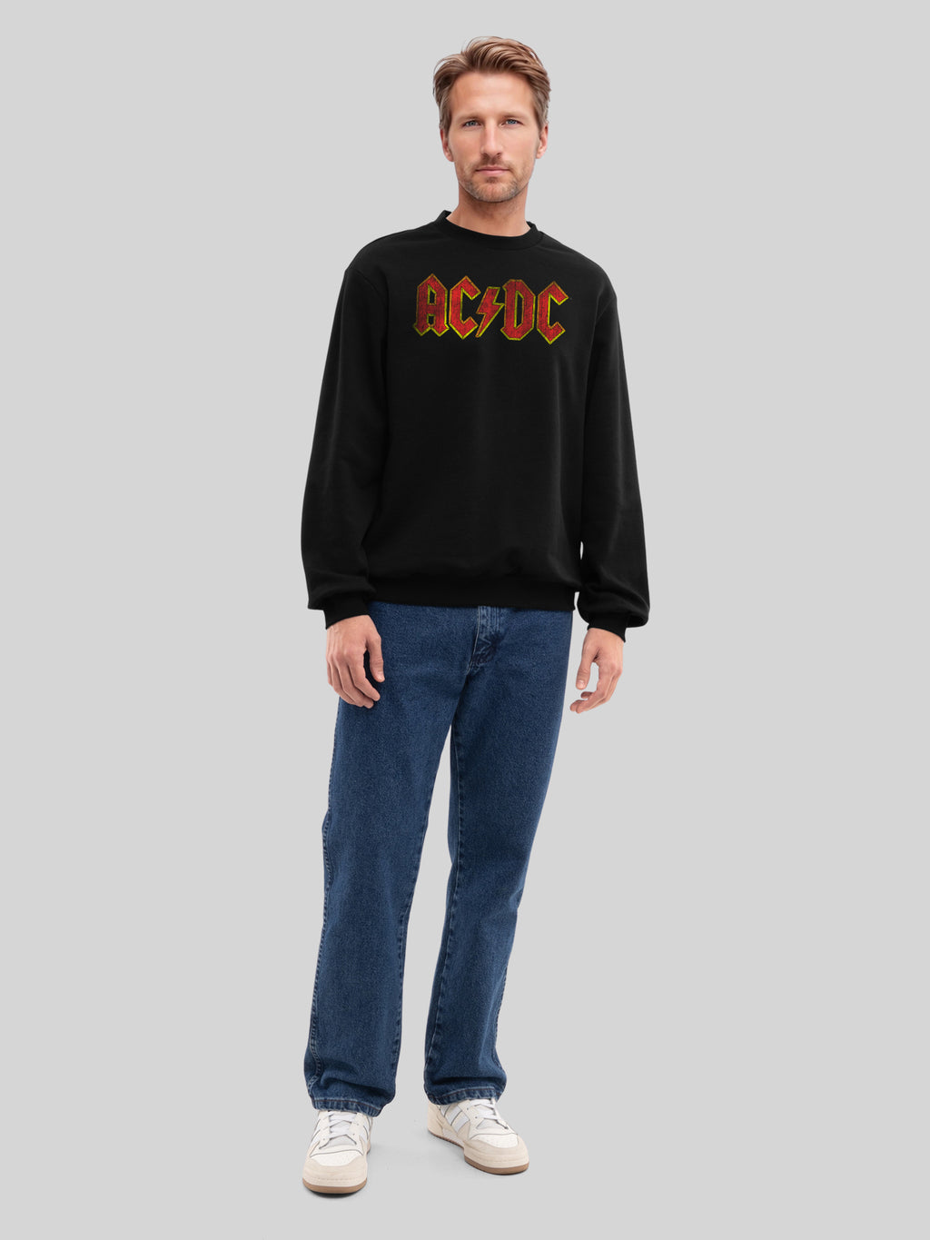 AC / DC Logo rouge en détresse Sweat-shirt organique masculin