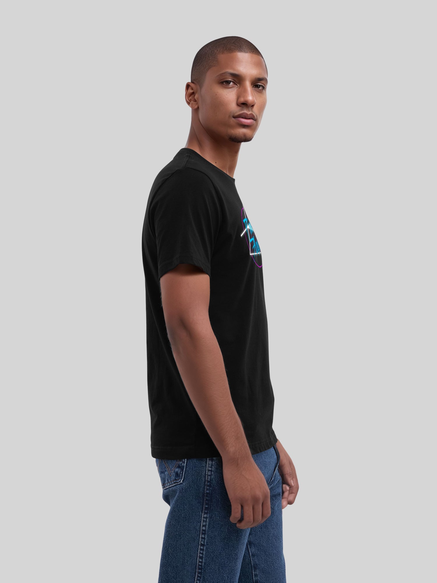 Pink Floyd Neon Dark Side with True Blanks | Mens Regular Tee