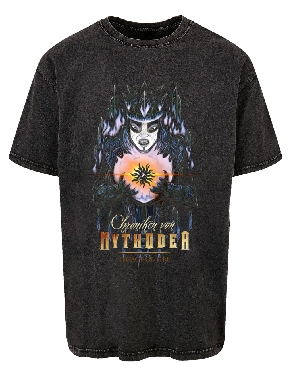 Chronicles of Mythodea 2025 Muted and logo and Burgschneider Wht with Acid Washed Heavy Oversize Tee