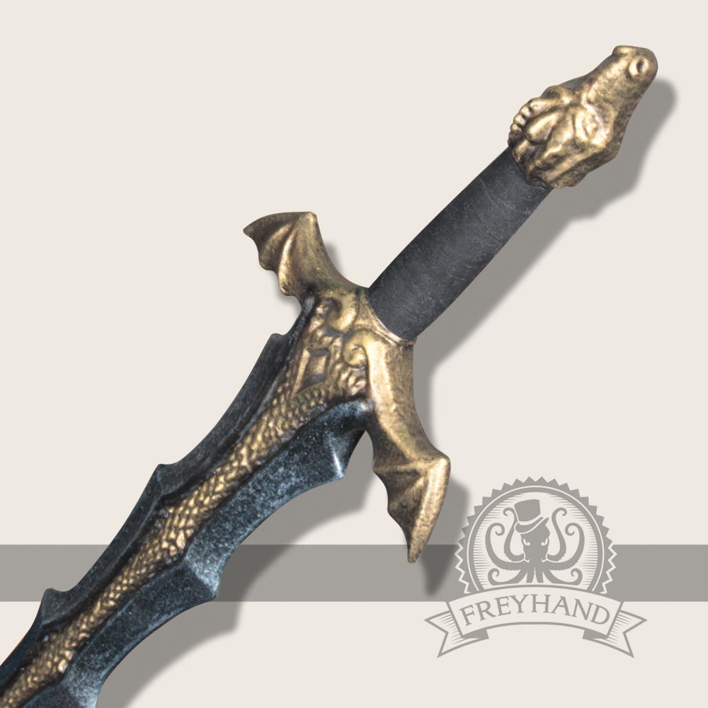 Drachen Schwert Schwarz/Gold