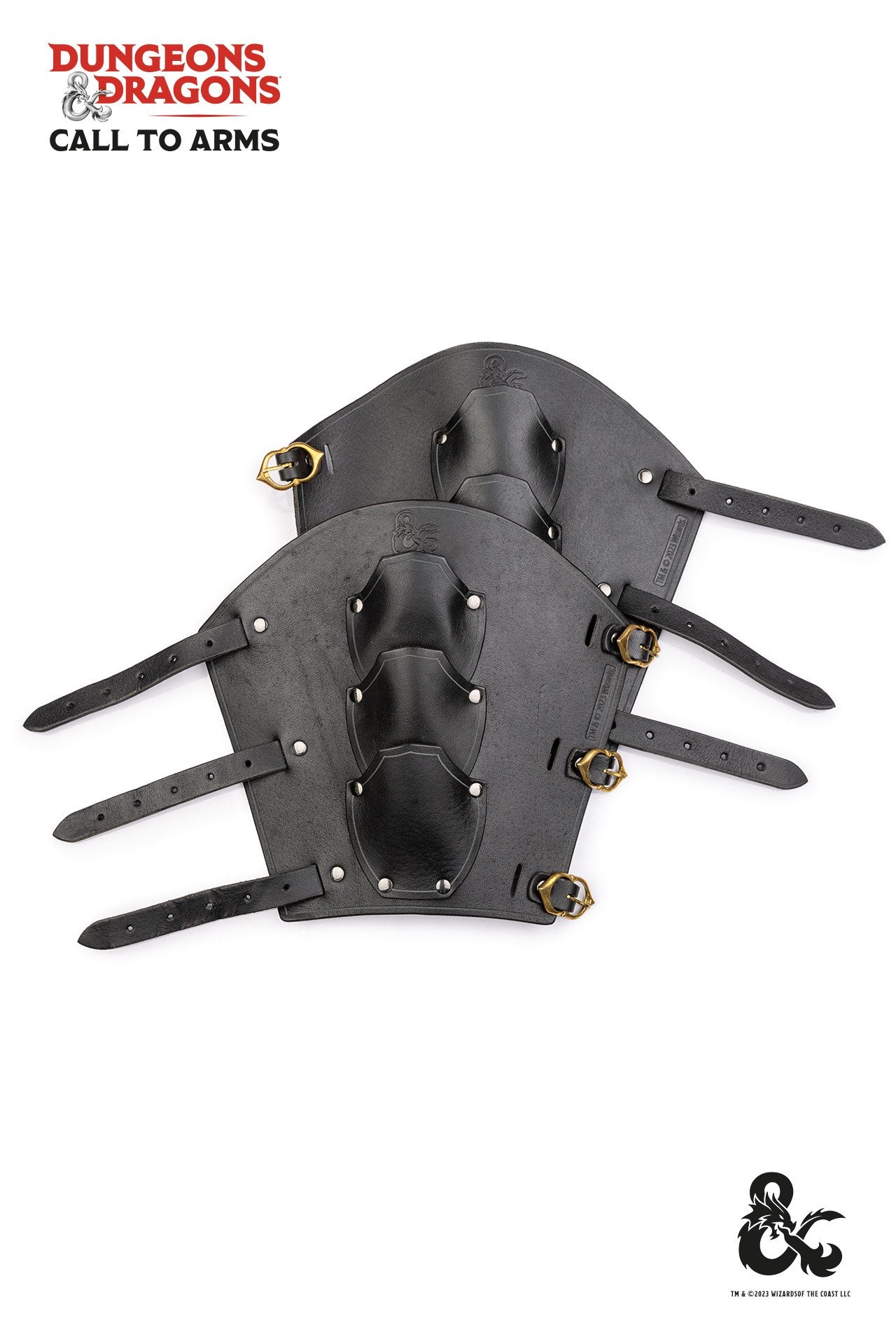 Dungeons & Dragons Fighter Leather Bracers Black