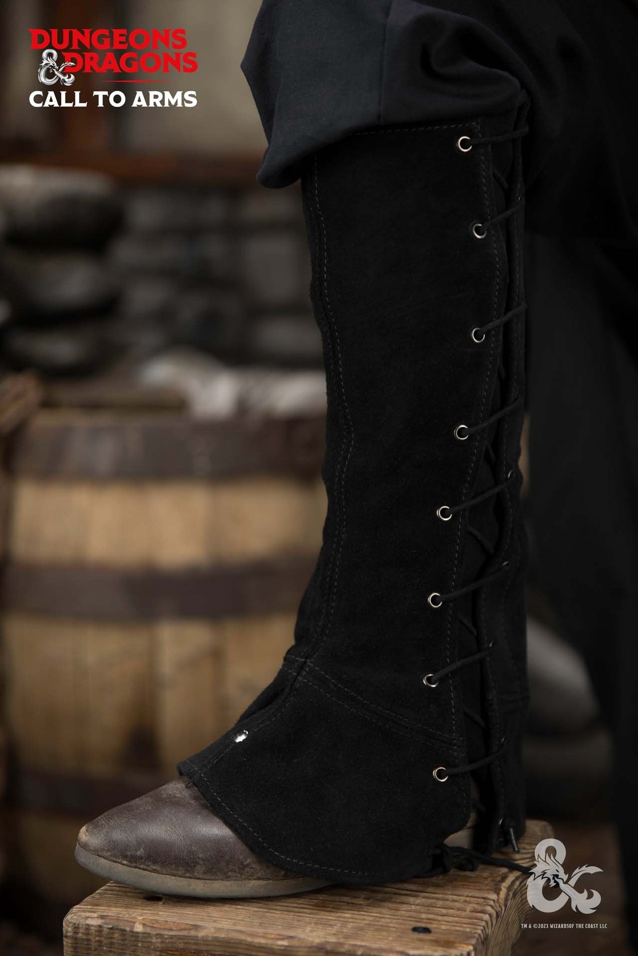 Dungeons & Dragons Leather Gaiters Type 1 Black
