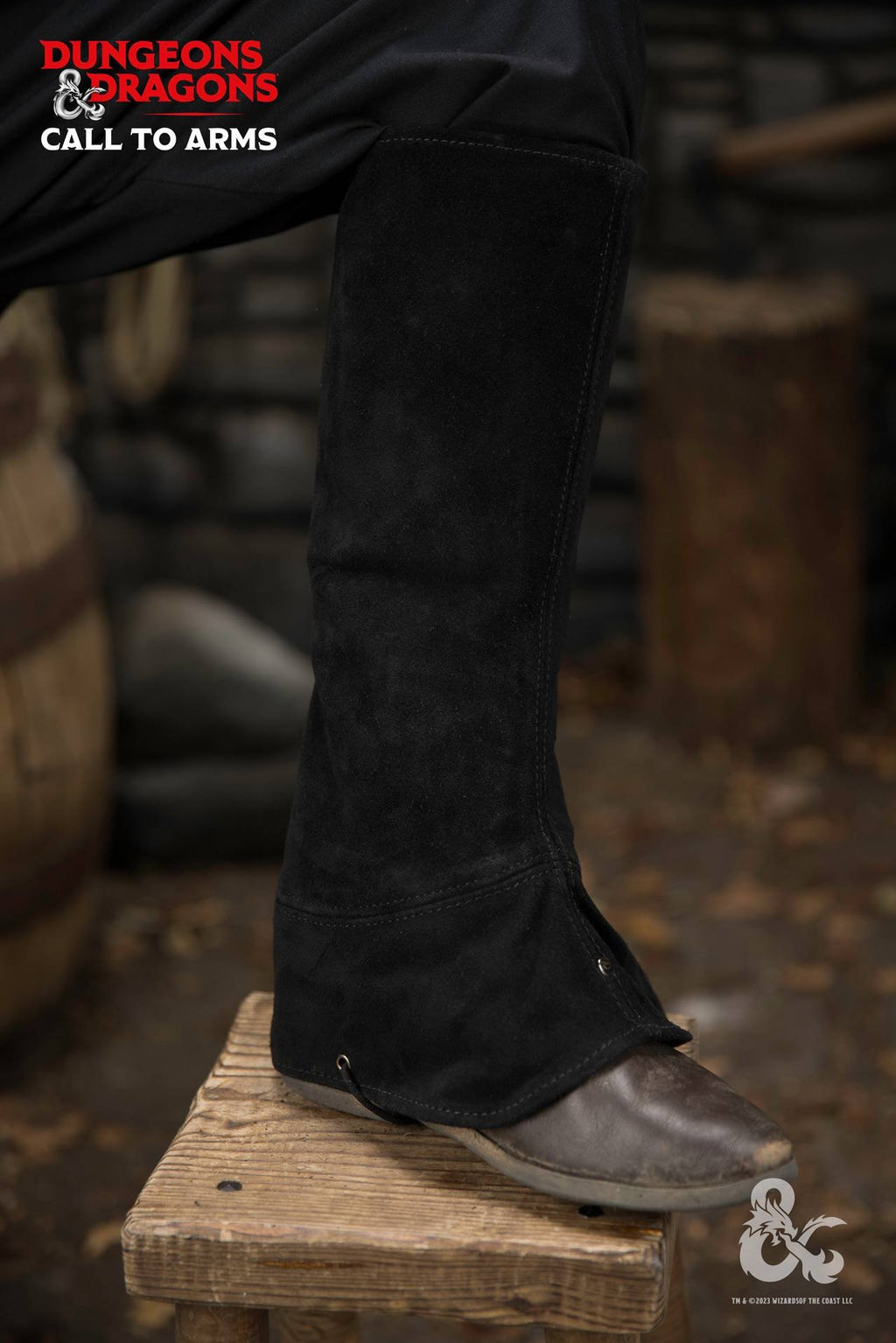 Dungeons & Dragons Leather Gaiters Type 2 Black