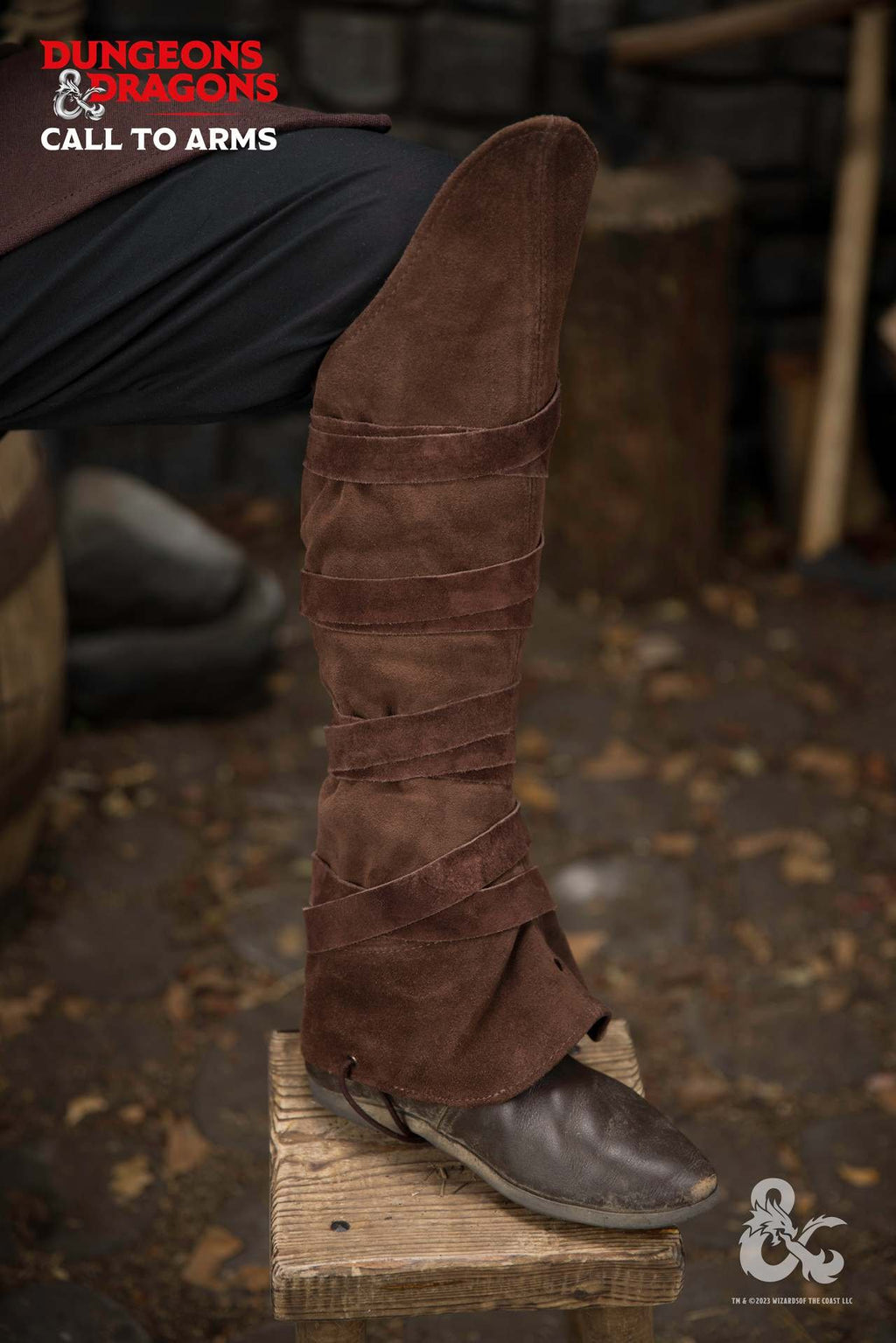 Dungeons & Dragons Leder-Gamaschen Typ 3 Braun