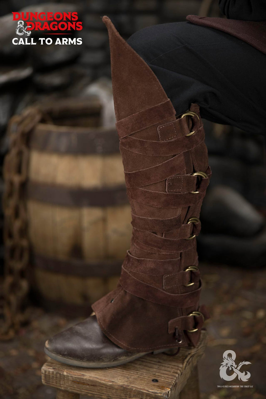 Dungeons & Dragons Leder-Gamaschen Typ 3 Braun