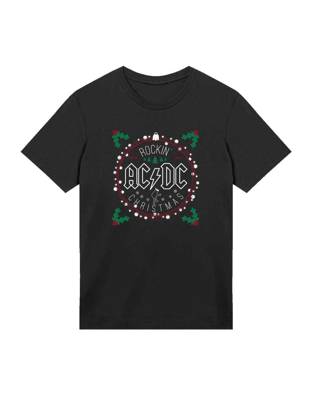 T-shirt organique du cercle de Noël AC / DC