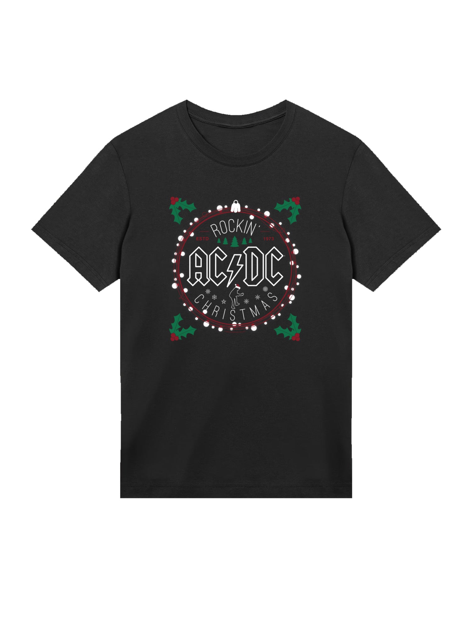 T-shirt organique du cercle de Noël AC / DC
