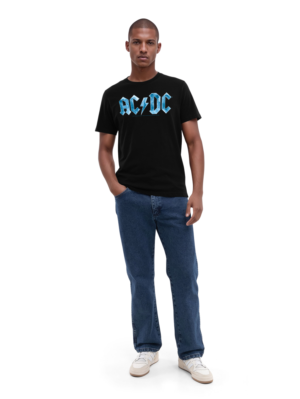 ACDC Herren T-Shirt mit blauem Eis-Logo