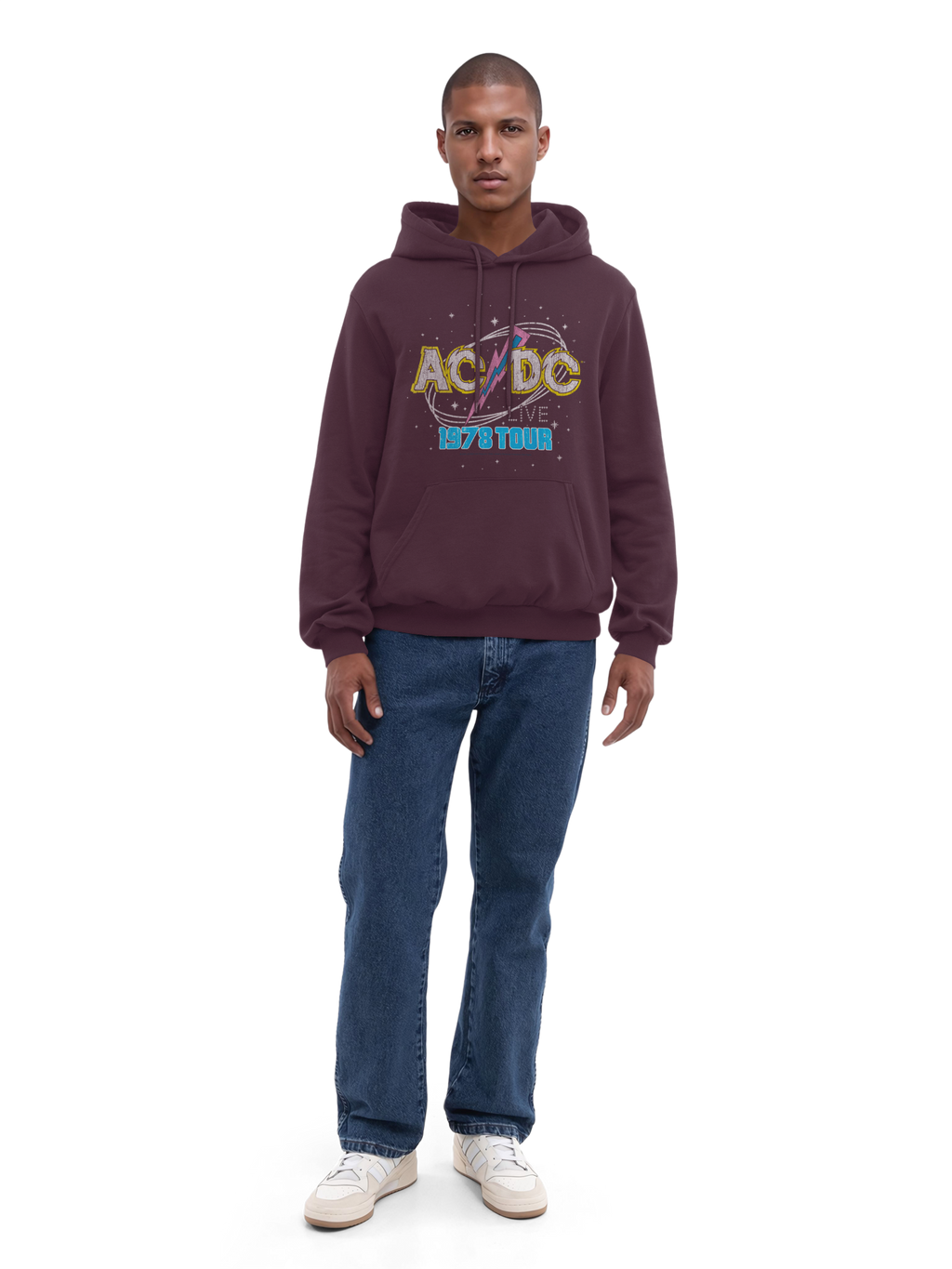 ACDC 1981 Visite en direct avec True Blanks | Hoodie régulier pour hommes