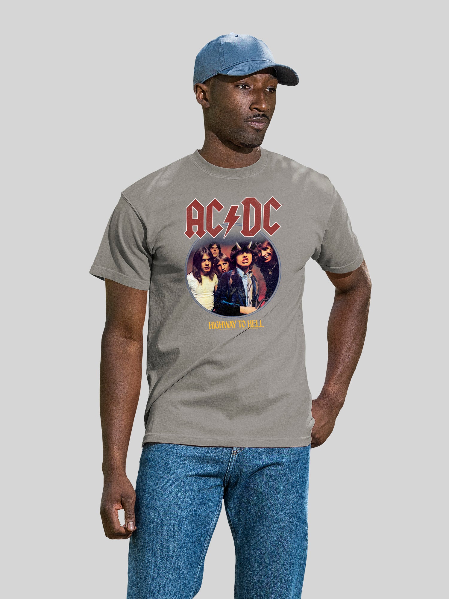 AC/DC Highway To Hell Circle with Coastal Color Tee