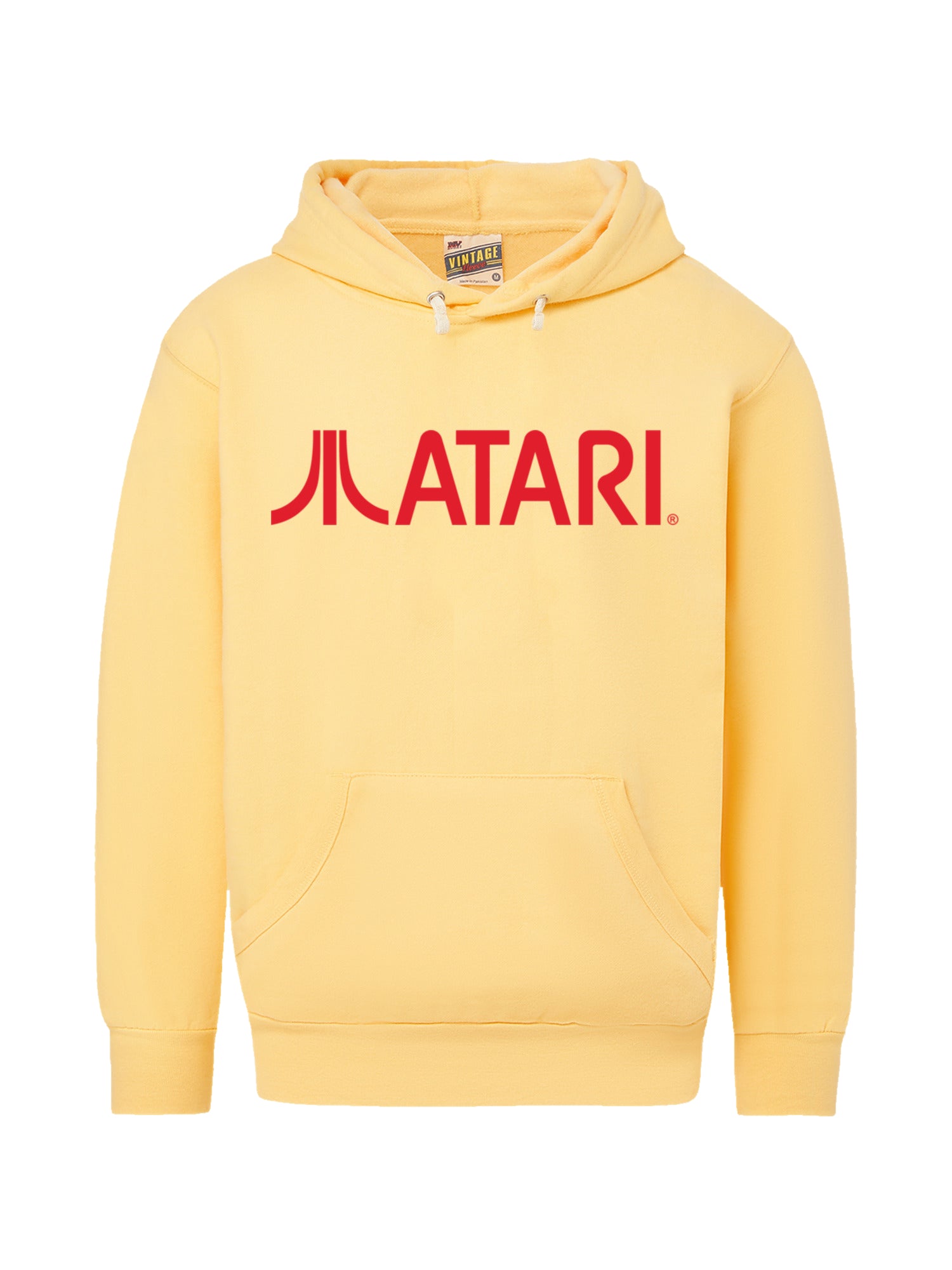 Atari Games Logo Red Retro Gaming Horizontal mit Vintage Fleece Hood