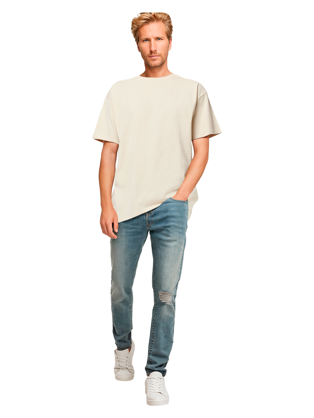 T-shirt surdimensionné lourde Kanagawa Wave