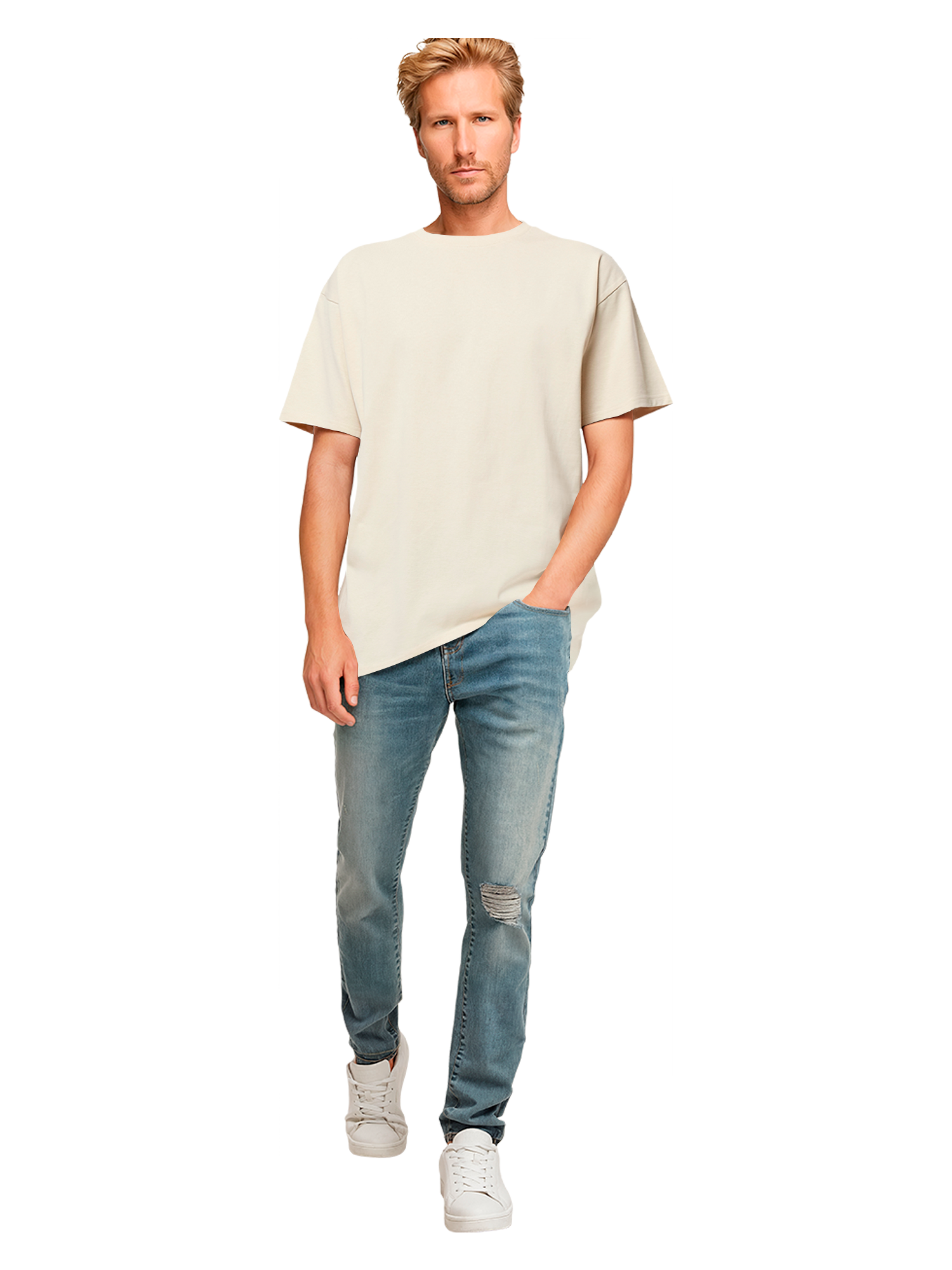 T-shirt surdimensionné lourde Kanagawa Wave