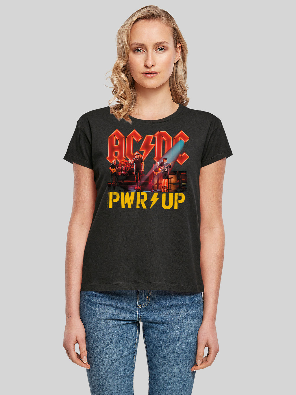 ACDC PWRUP Bühnenlichter Damen Box T-Shirt