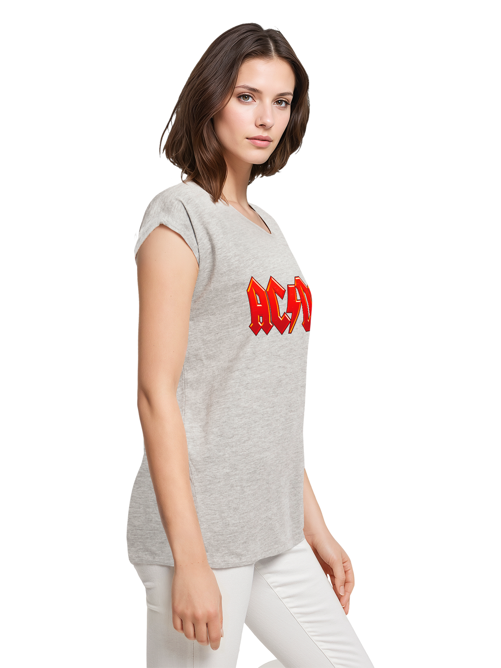 ACDC Dunkelrotes Logo Damen T-Shirt