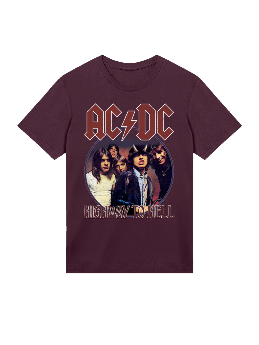 AC / DC Highway to Hell Circle T-shirt organique masculin