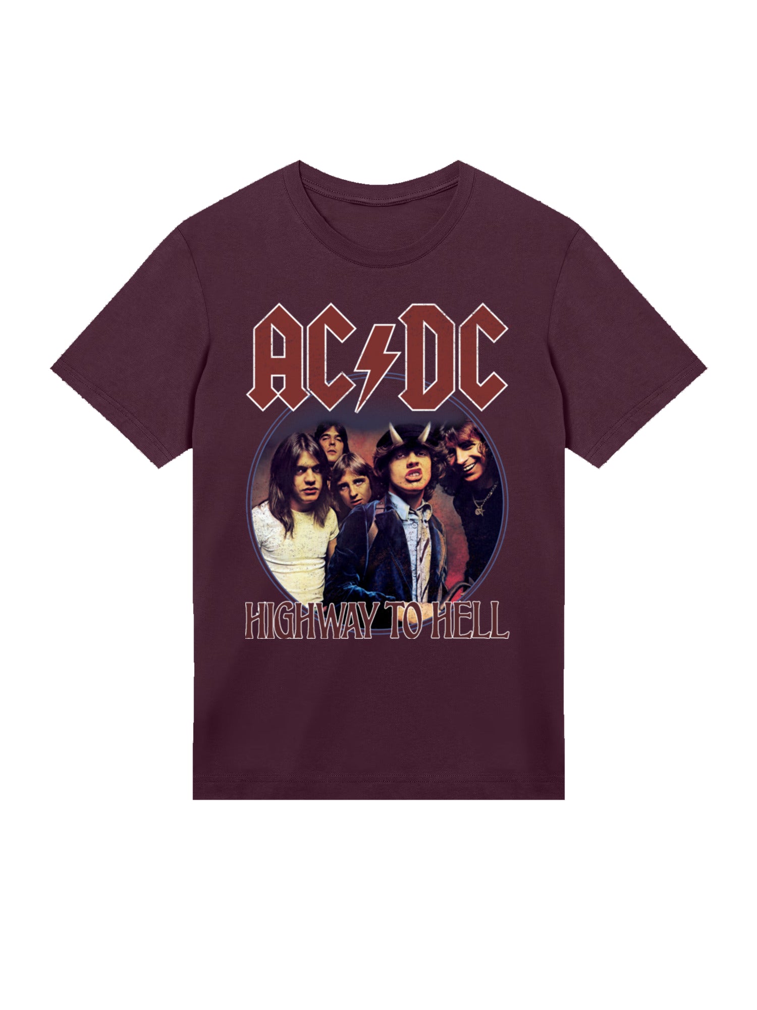 AC / DC Highway to Hell Circle T-shirt organique masculin