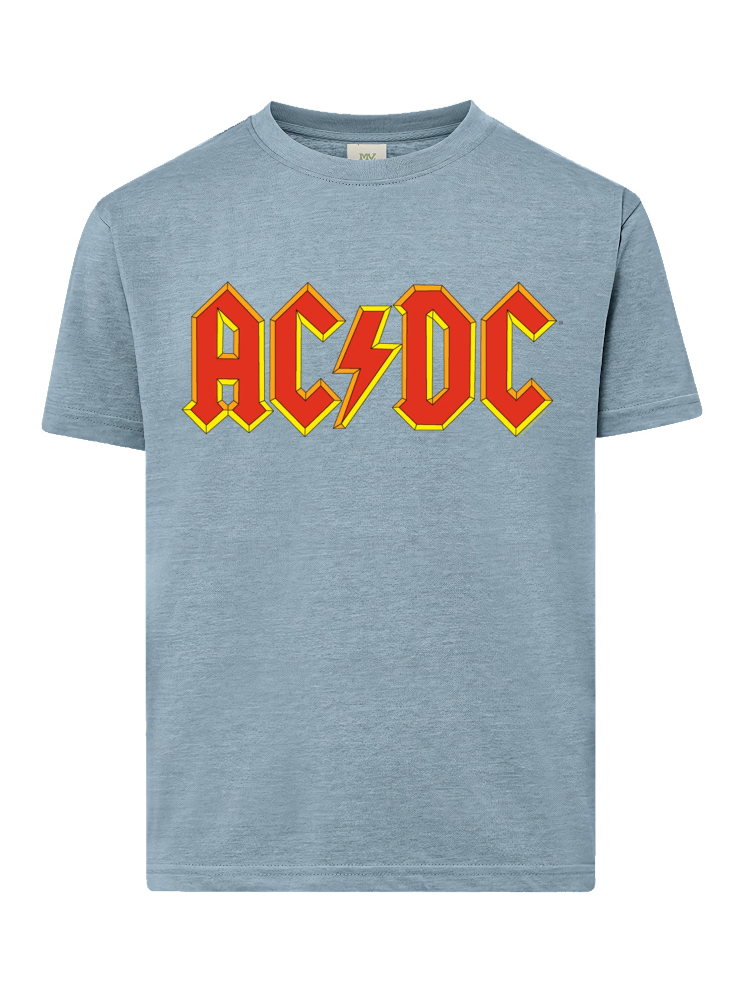 AC/DC Amarillo Outline Red logotipo con camiseta de amigo juvenil