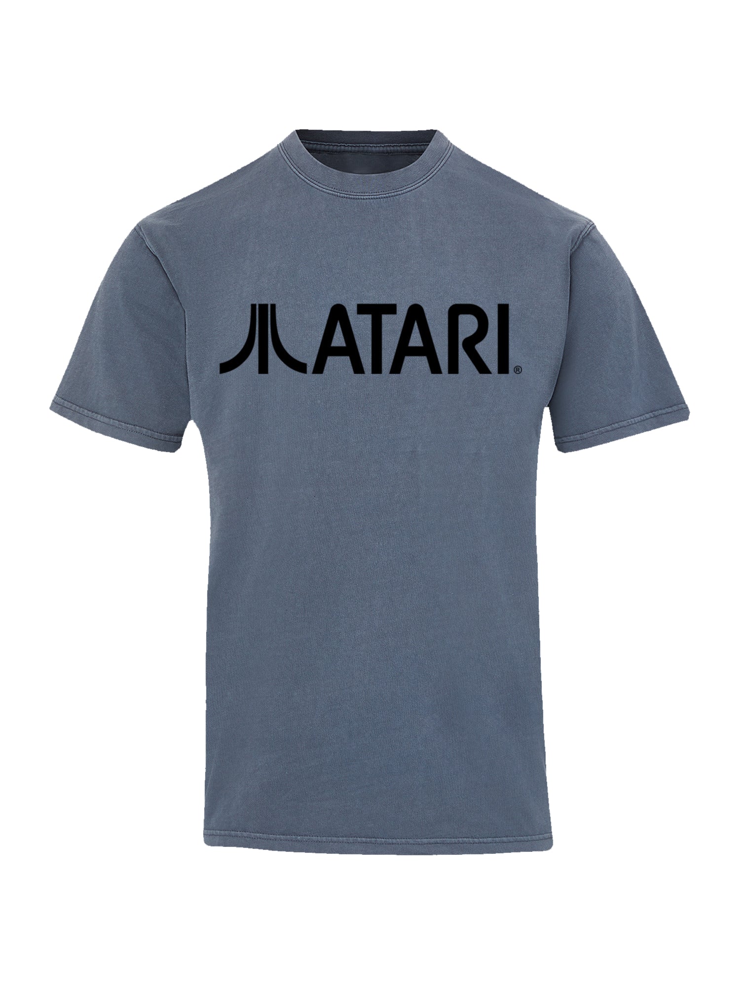 Logotipo de Atari Games Black Retro Gaming Horizontal con camiseta de color costero