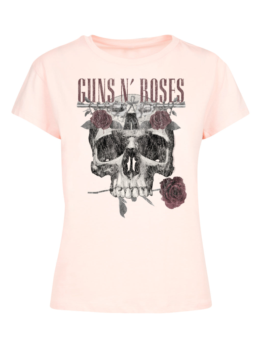 Guns N 'Roses Roses Calavera con camiseta de caja de damas