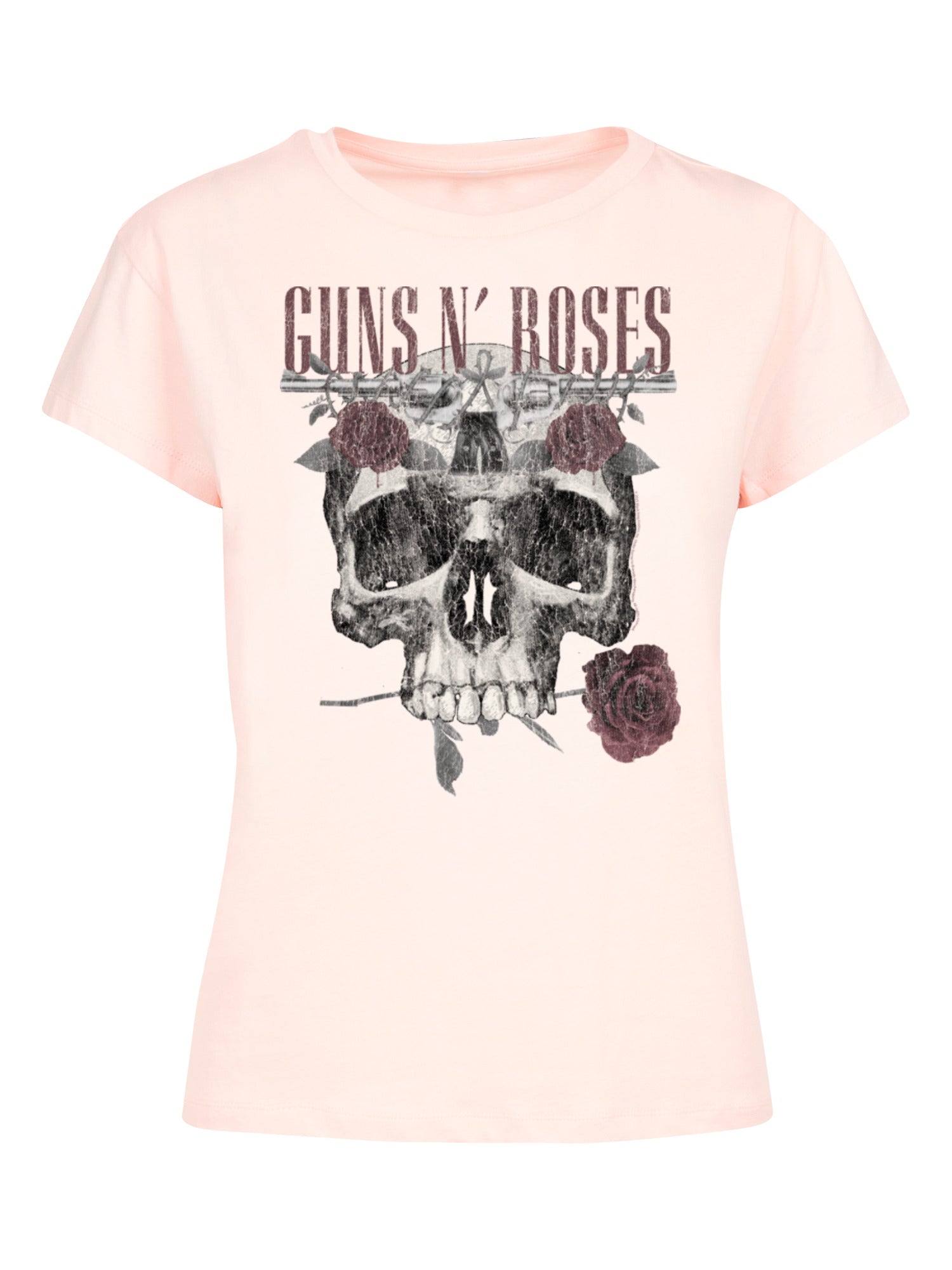 Guns N 'Roses Roses Calavera con camiseta de caja de damas