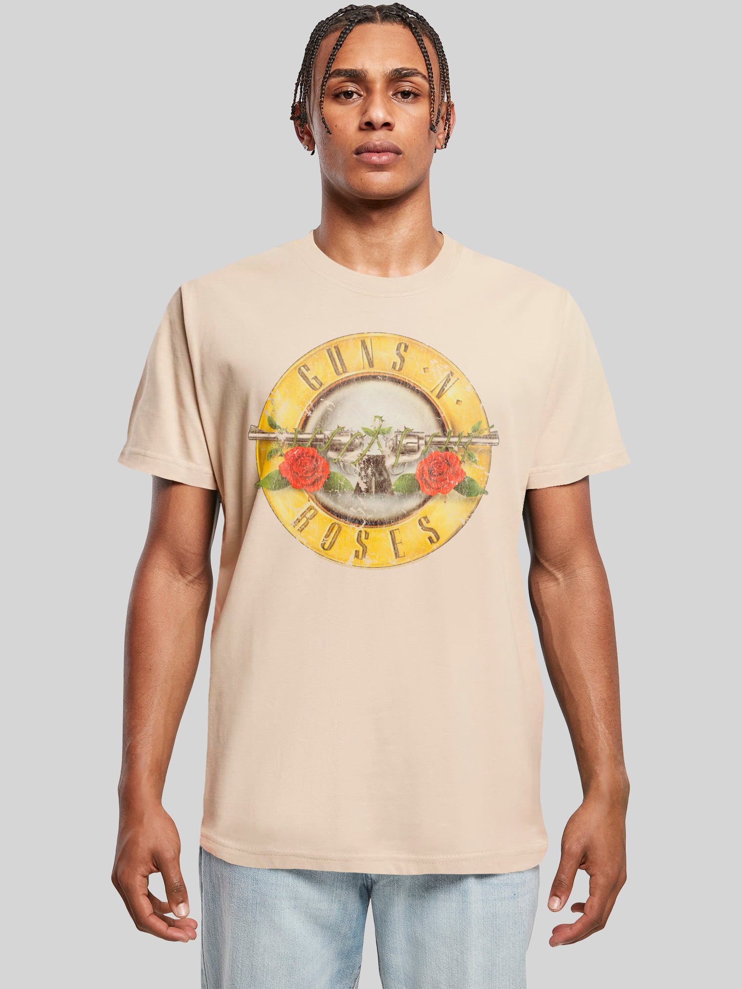Guns 'n' Roses Vintage Bullet Logo with T-Shirt Round Neck