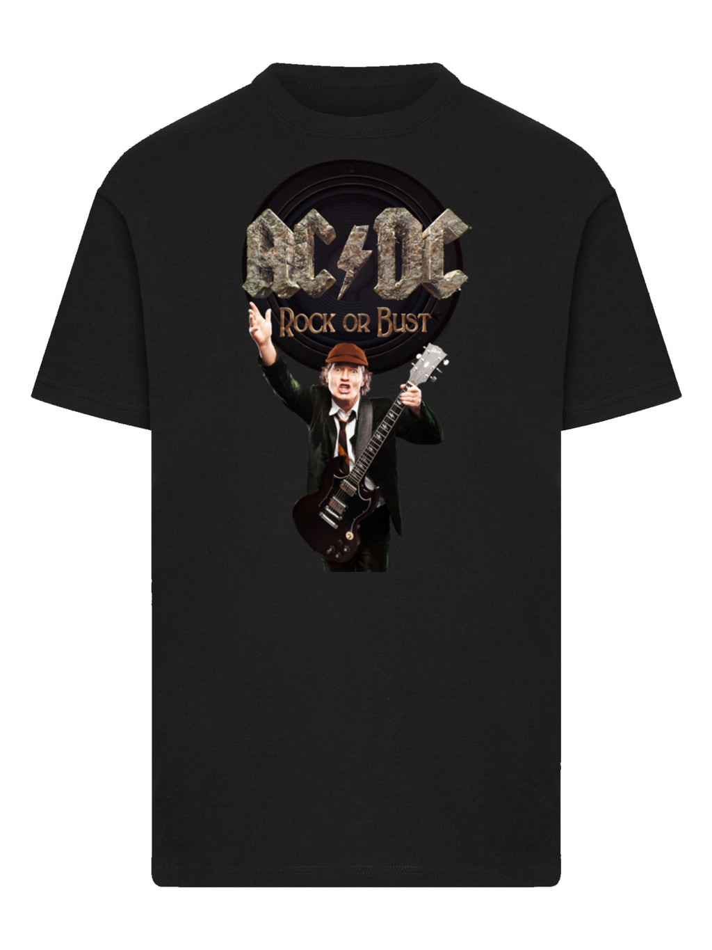 Camiseta ACDC Rock o Bust Angus Young Camiseta redonda