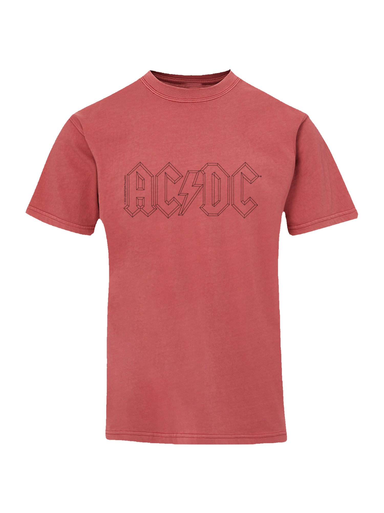 AC/DC Black Outline Logo with Coastal Color Tee