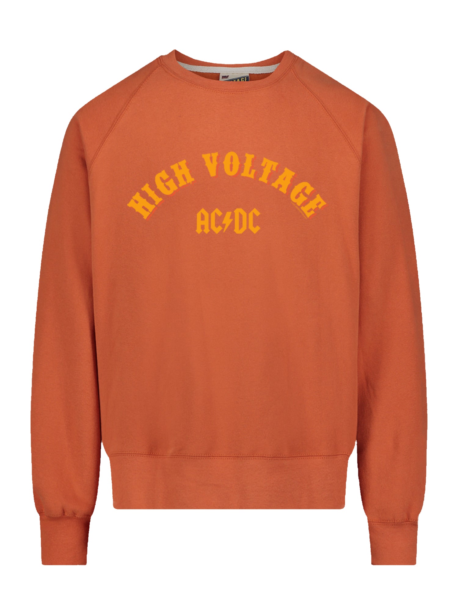 ACDC High Voltage Collegiate with Vintage Fleece Raglan Crew