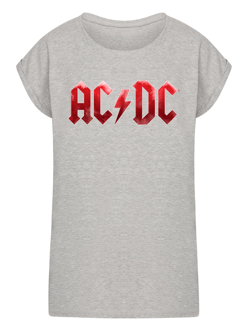 TEE ACDC RED ICE LOGO Damas de hombro extendido