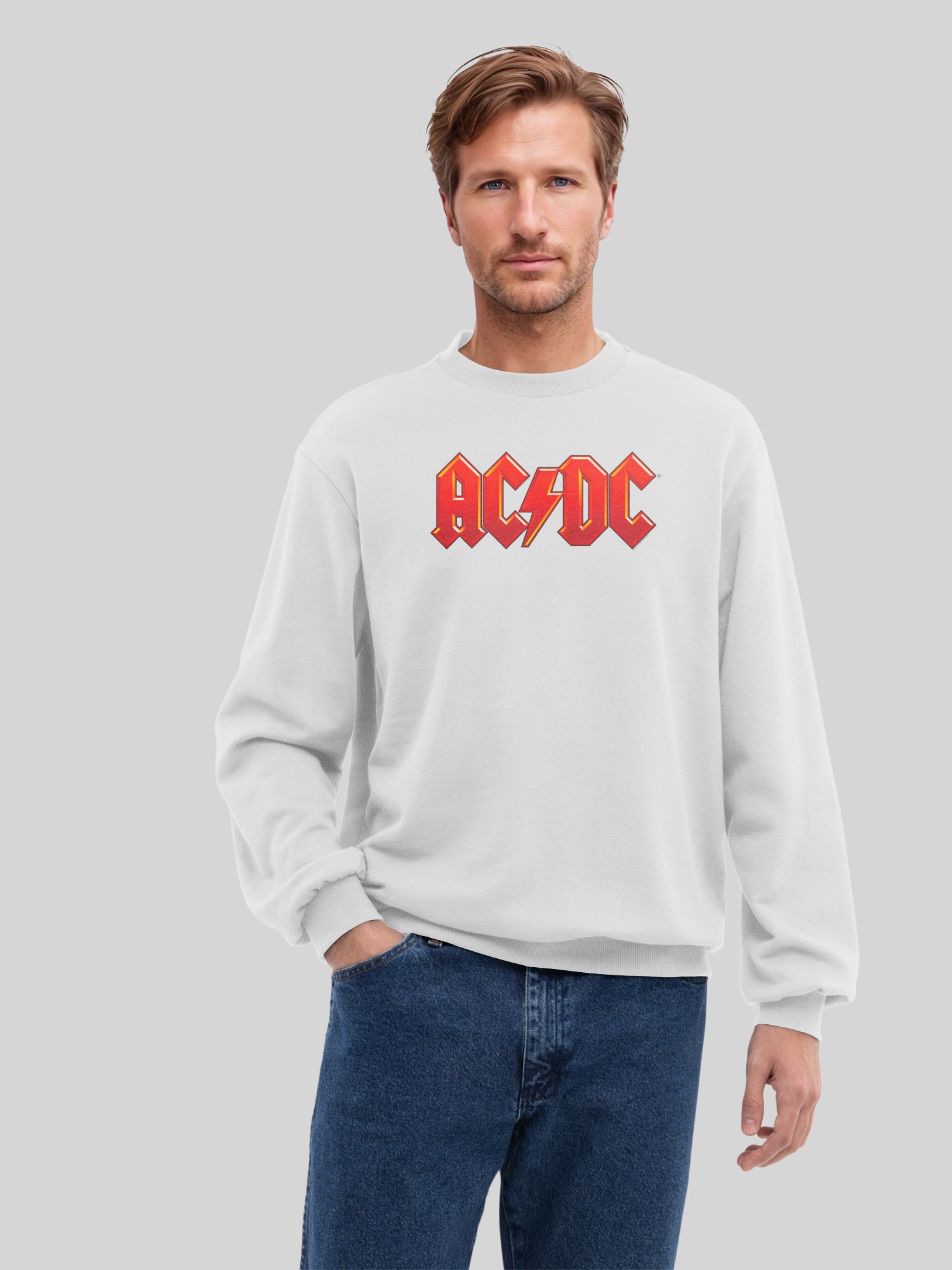 ACDC Dunkelrotes Logo Herren Sweatshirt