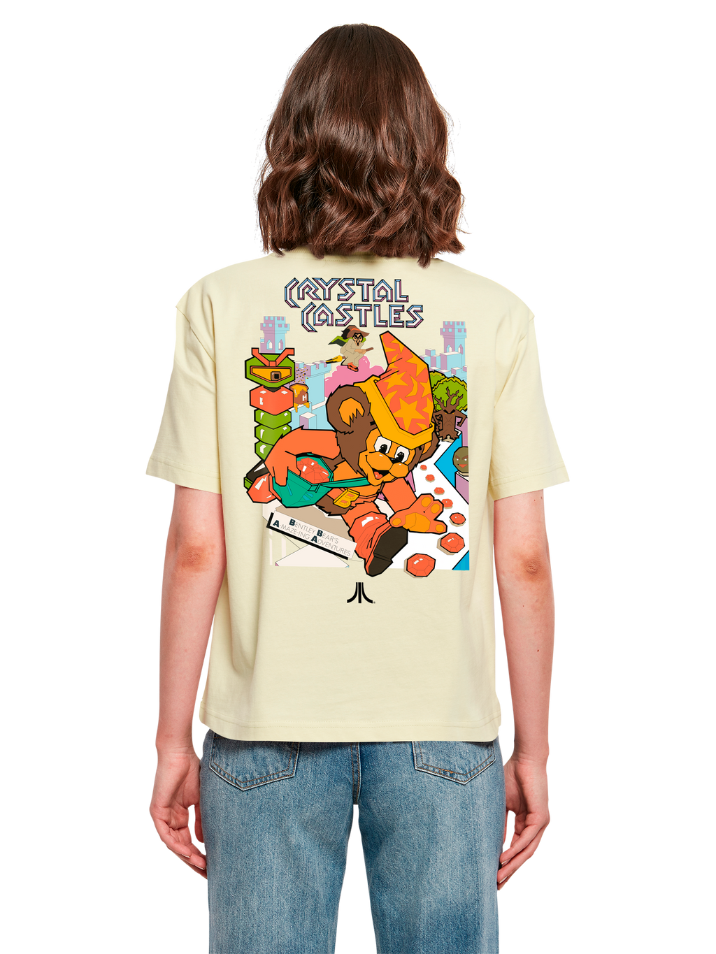 Atari Crystal Castles Retro Gaming and Atari Crystal Castles Bear with Ladies Everyday Tee