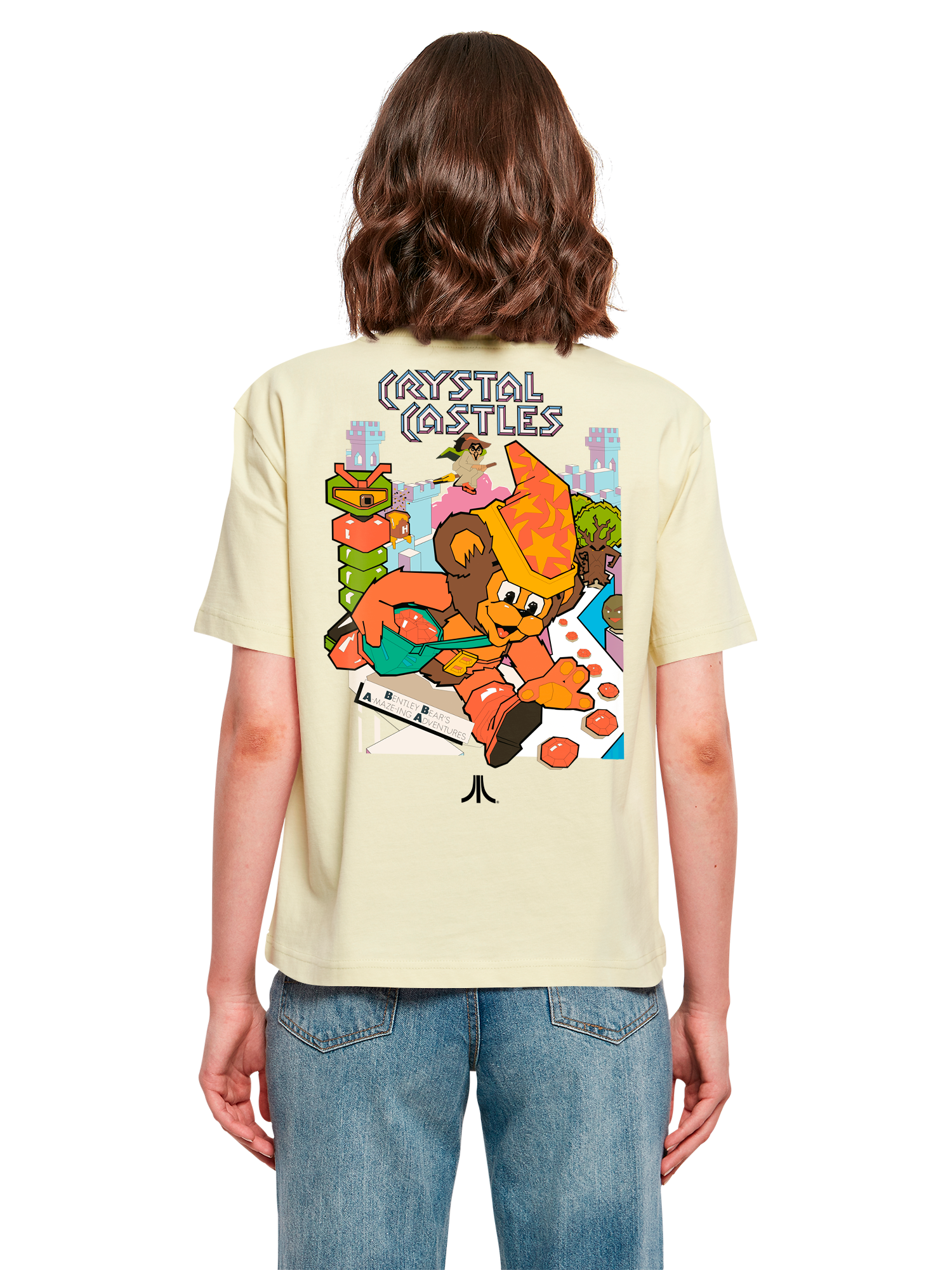 Atari Crystal Castles Retro Gaming and Atari Crystal Castles Bear with Ladies Everyday Tee