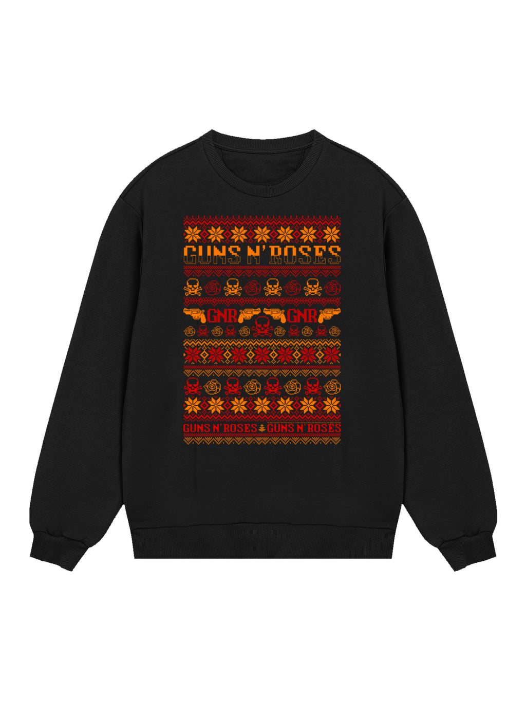 Guns and Roses Noël avec de vrais blancs | Pull régulier pour hommes