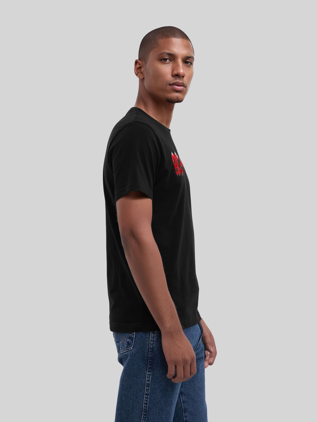 ACDC Red Ice Logo with True Blanks | Mens Regular Tee