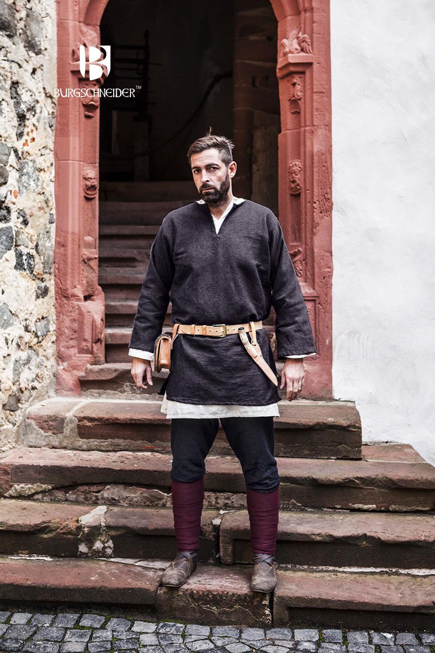 Mittelalter Tunika kurz „Erik“ - Grau