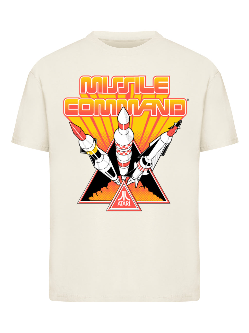 Missile Command Triple Shot Atari Retro Gaming with Ladies Everyday Tee