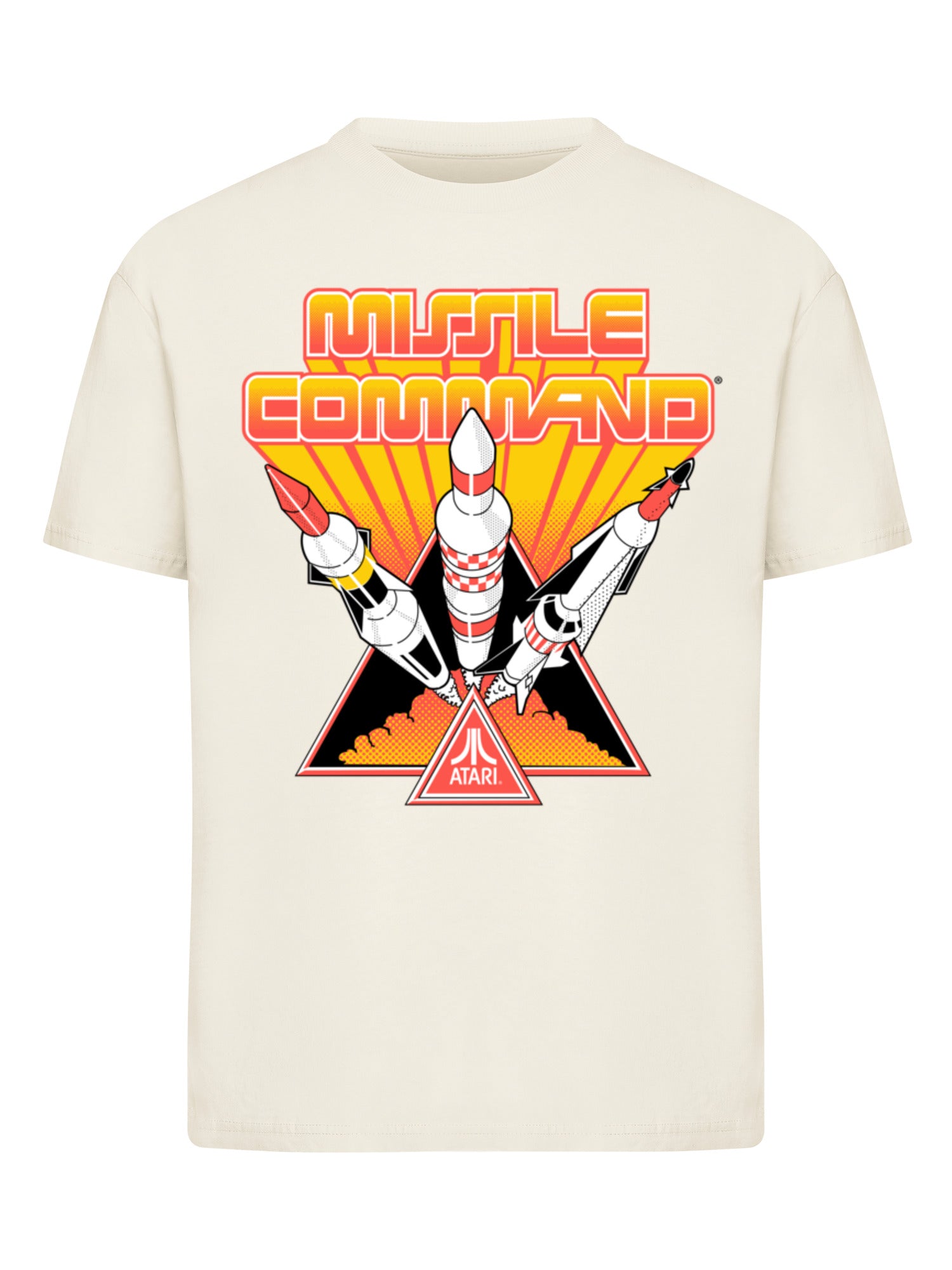 Missile Command Triple Shot Atari Retro Gaming with Ladies Everyday Tee