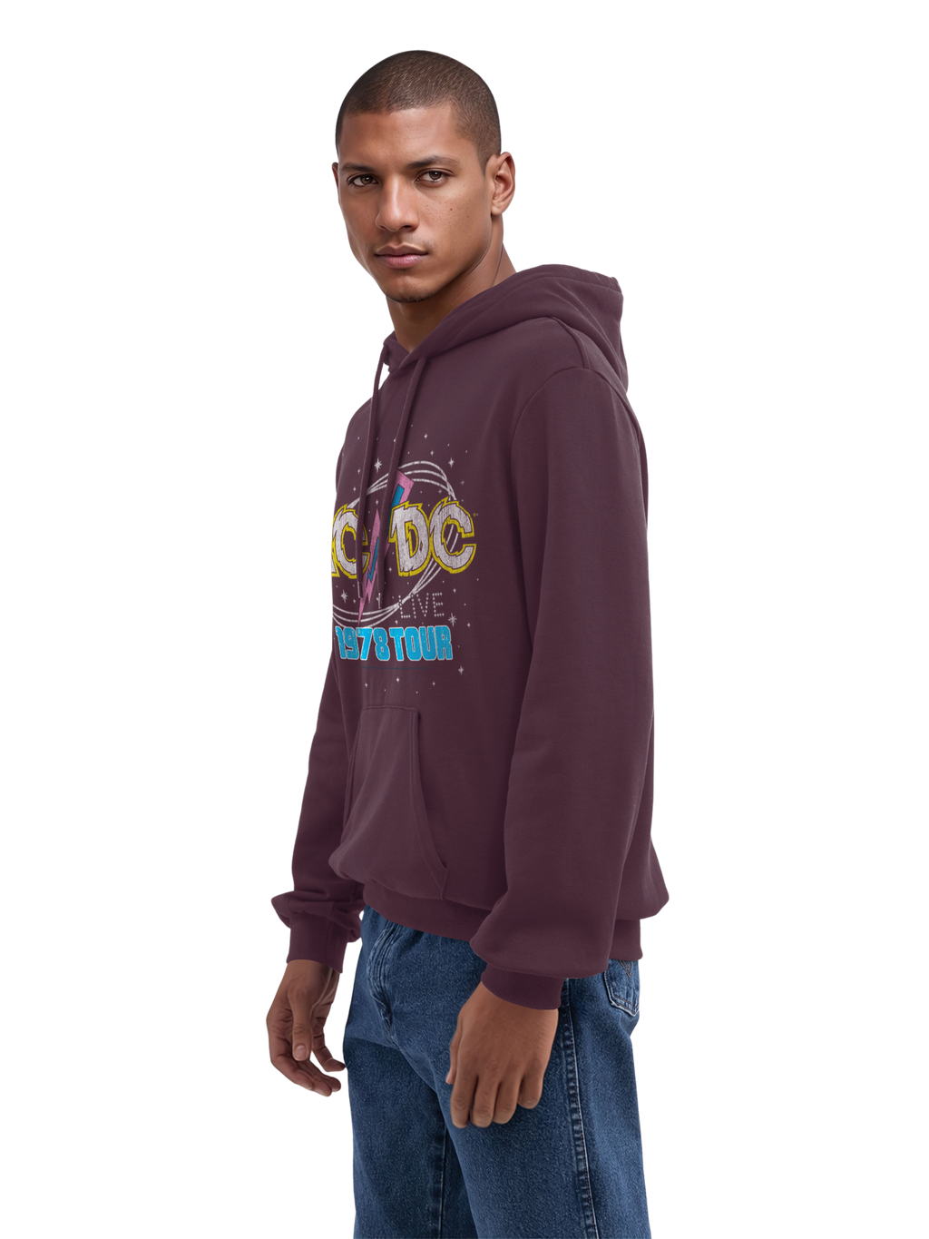 ACDC 1981 Visite en direct avec True Blanks | Hoodie régulier pour hommes