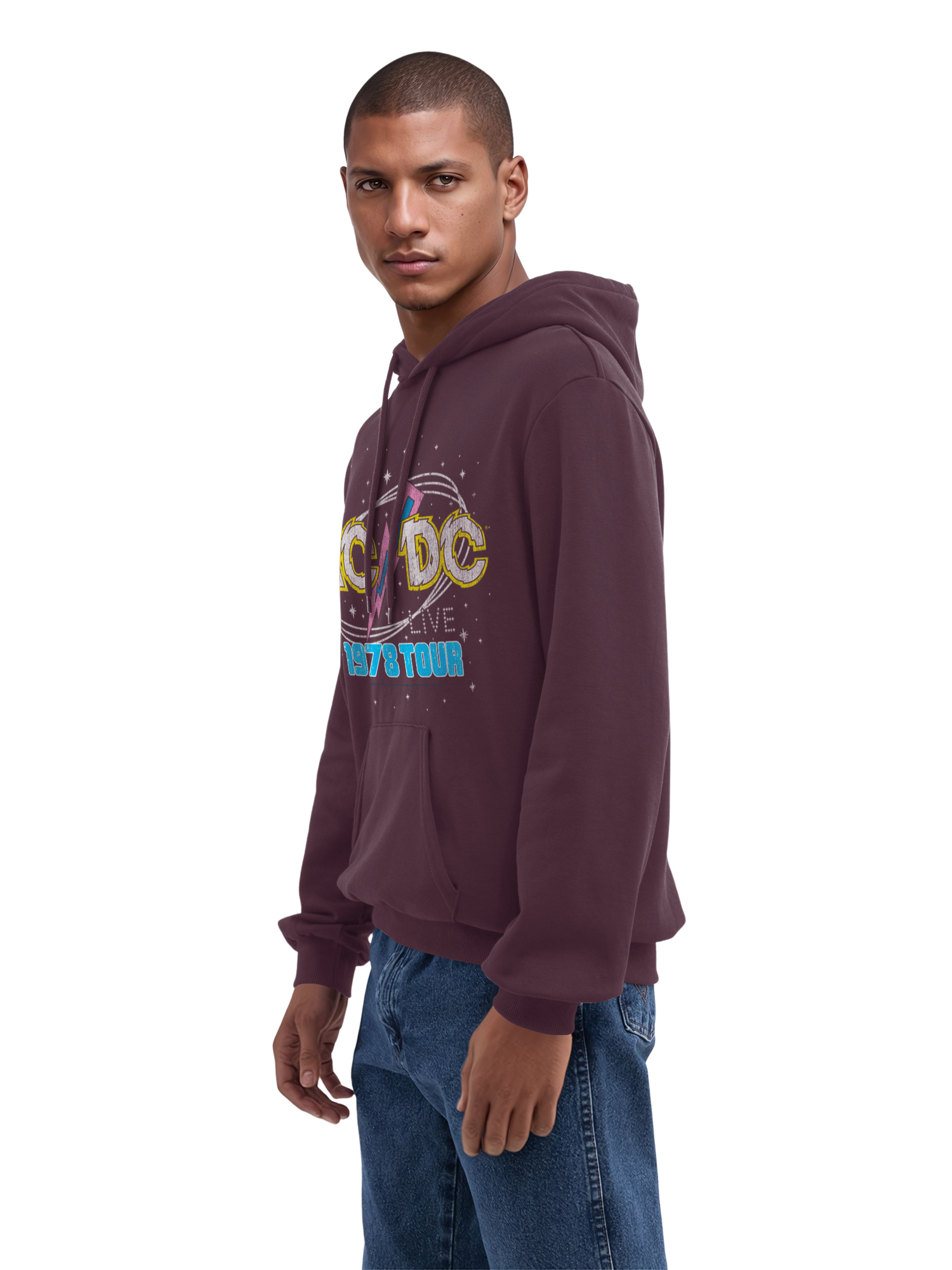 ACDC 1981 Visite en direct avec True Blanks | Hoodie régulier pour hommes