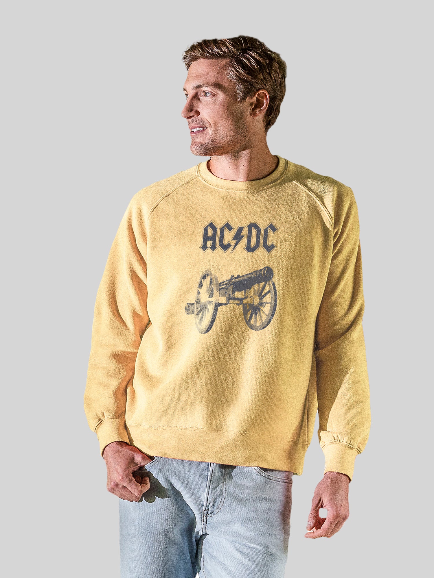 ACDC Cannon Tie Dye with Vintage Fleece Raglan Crew