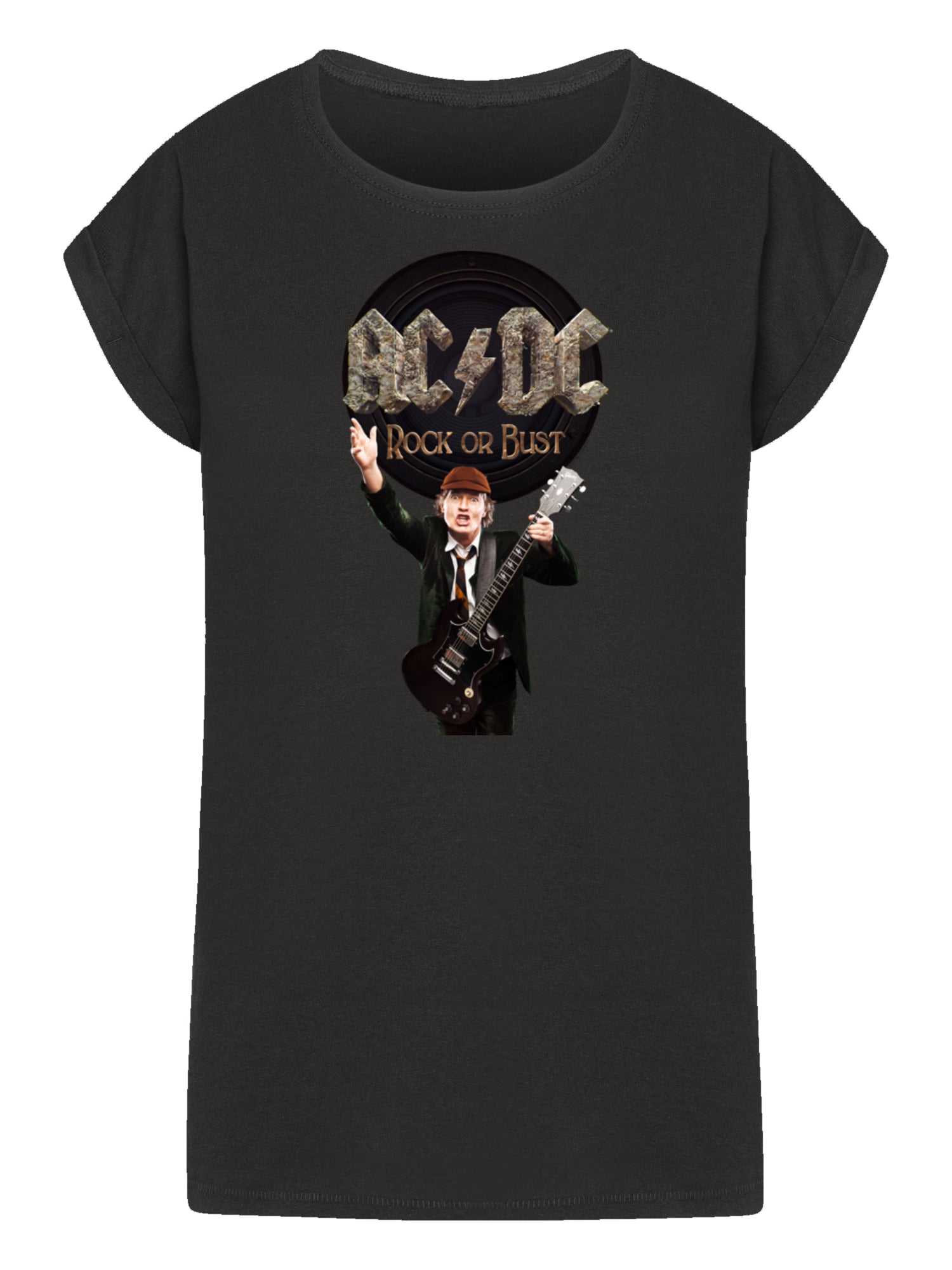 ACDC Rock Or Bust Angus Young Damen T-Shirt