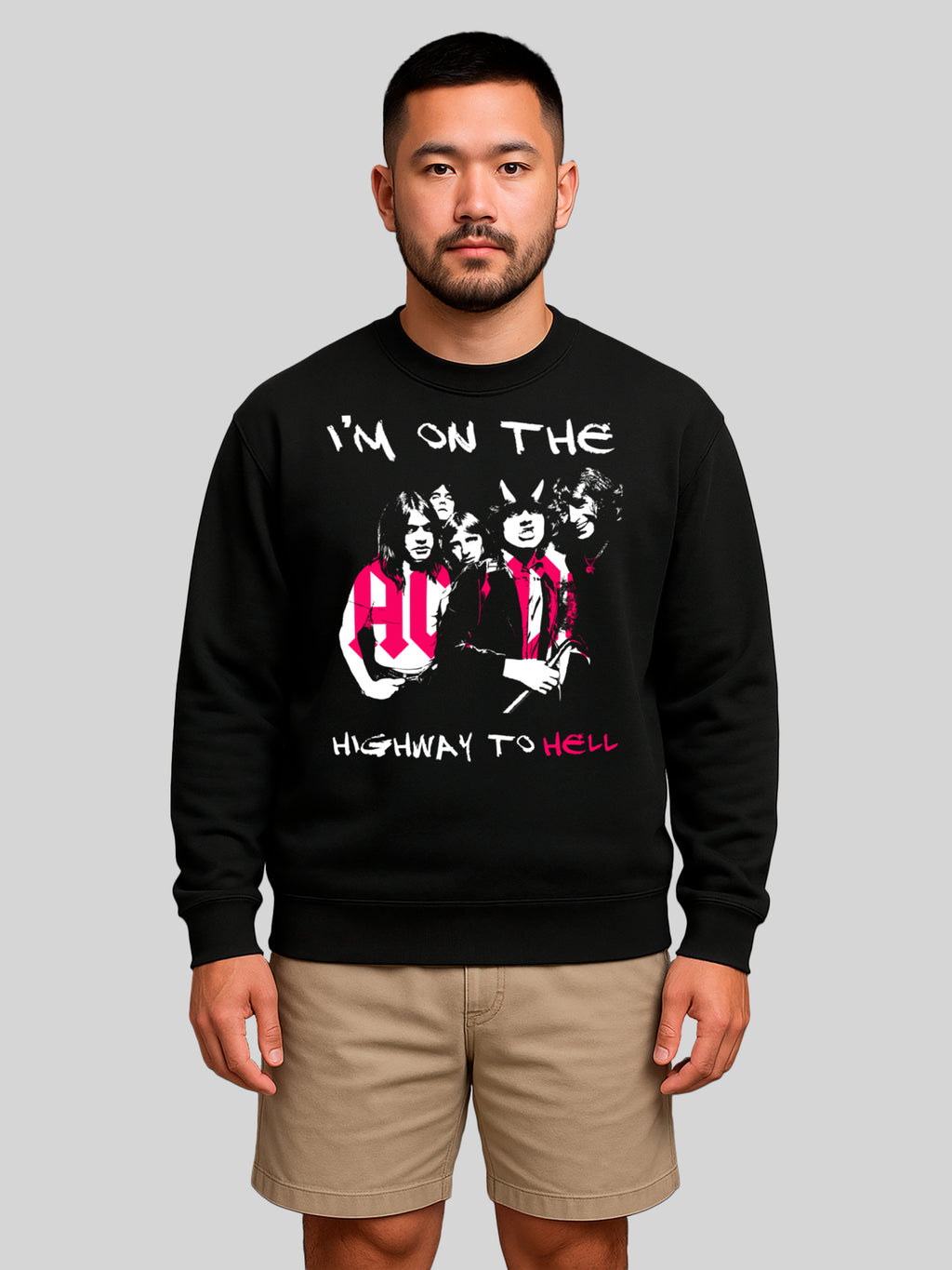 AC/DC Estoy en la sudadera orgánica de Highway to Hell Men's