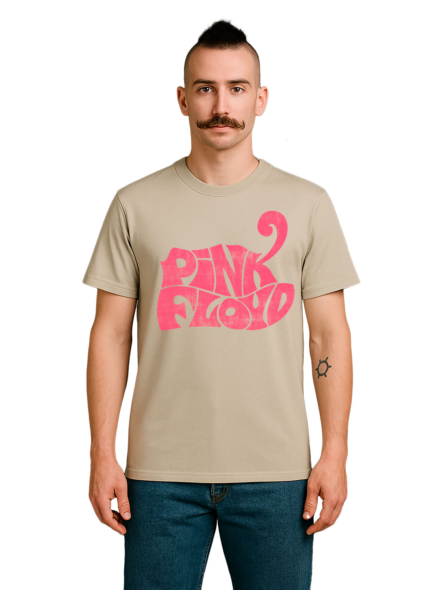 Pink Floyd Retro Logo Navy Men's Organic T-Shirt