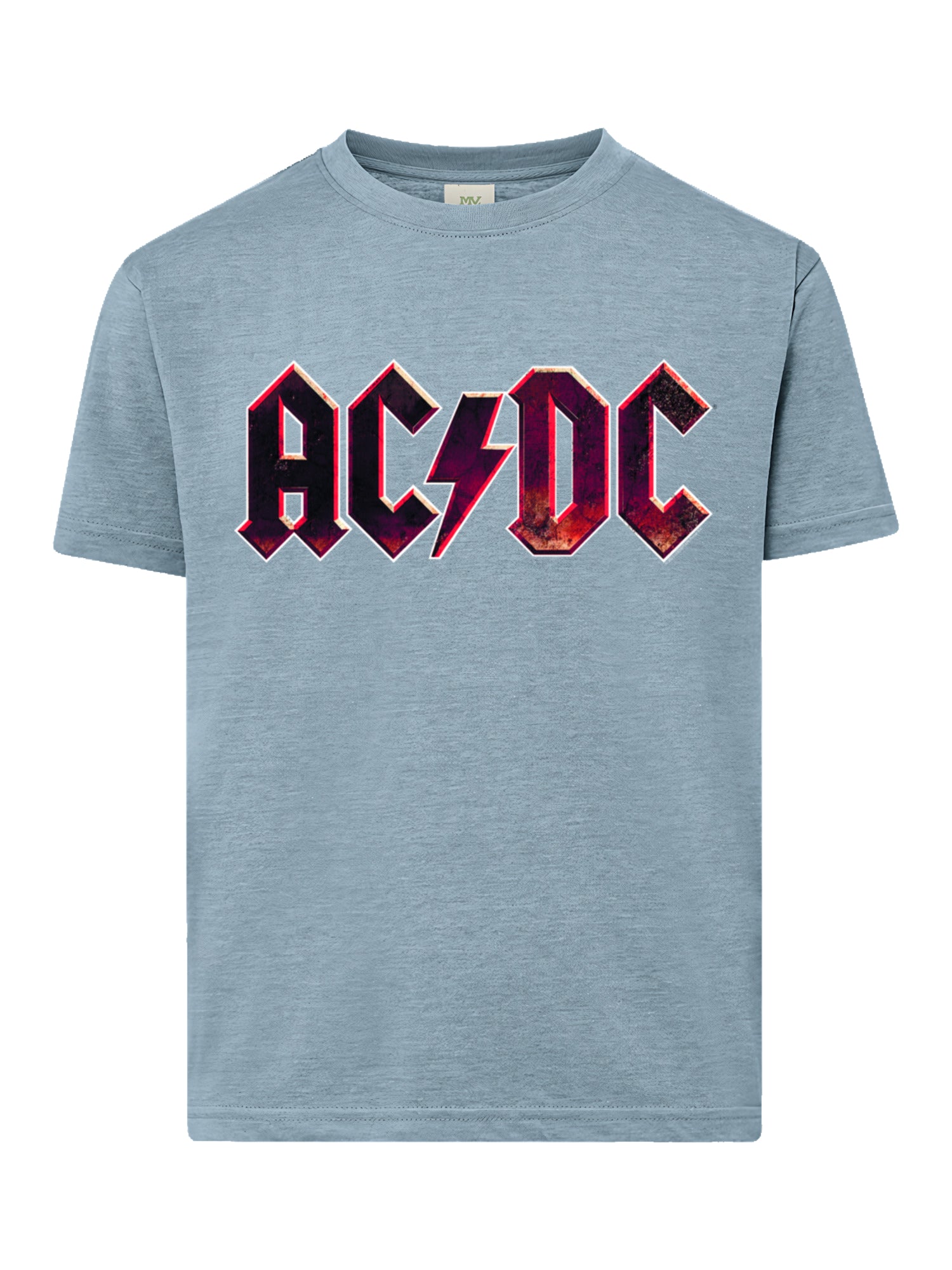 Logotipo desgastado de AC/DC con camiseta de amigos juveniles
