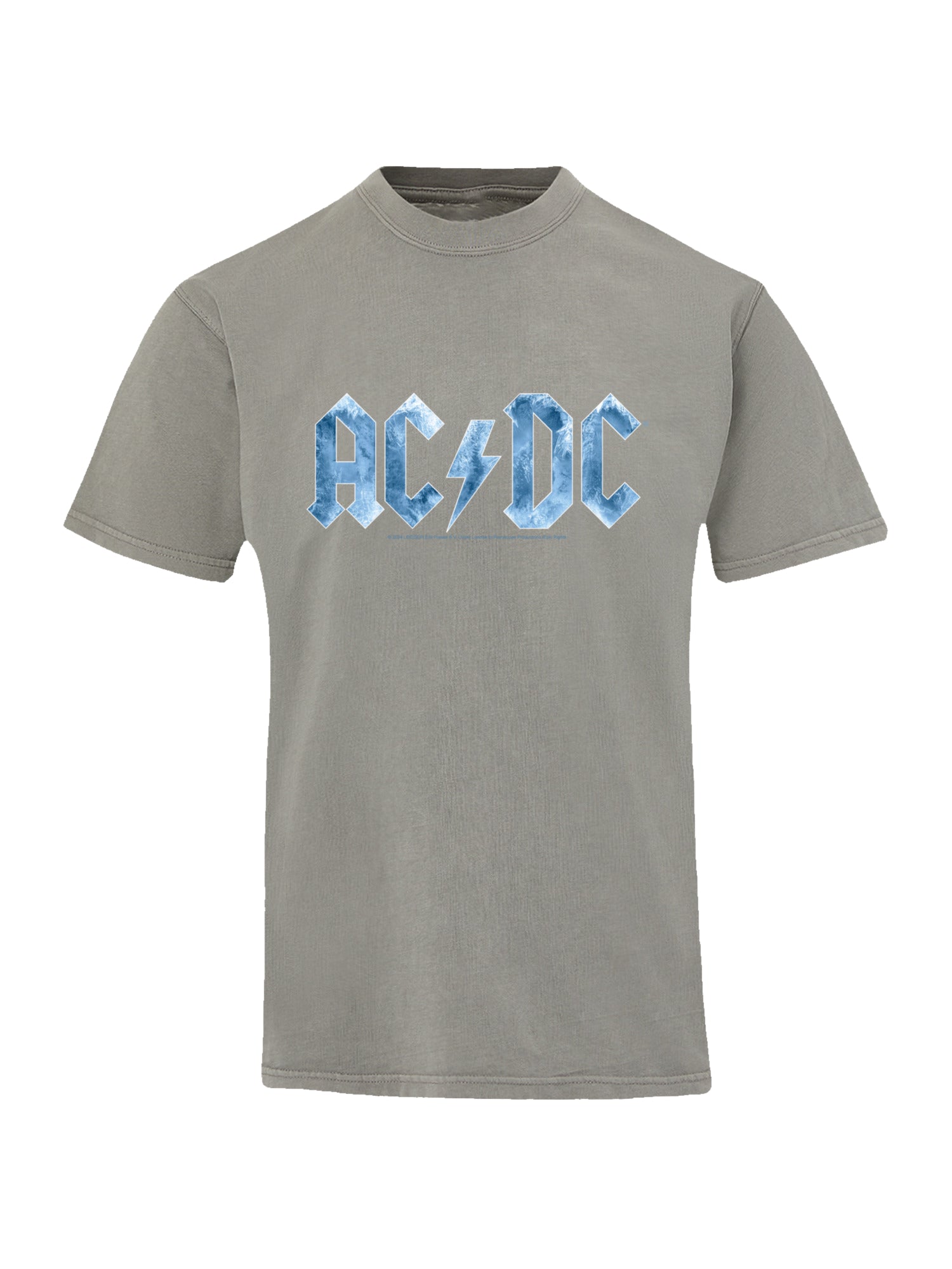 Logotipo de hielo azul ACDC con camiseta de color costero