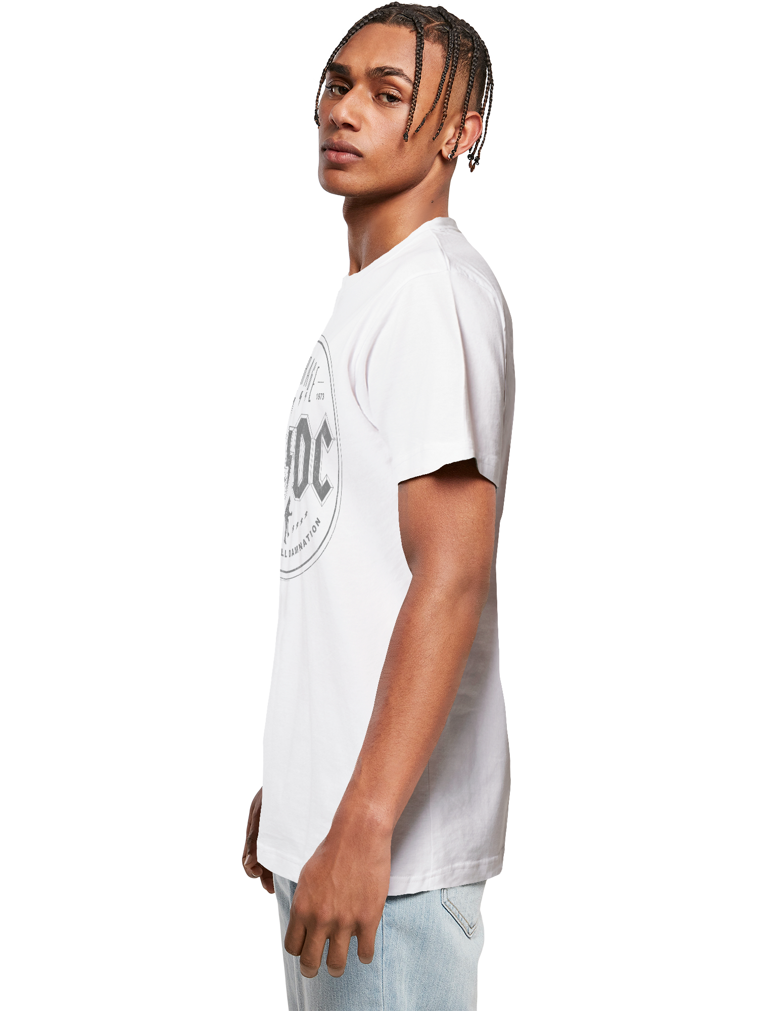 ACDC Rock n Roll Damnation con camiseta redonda de cuello