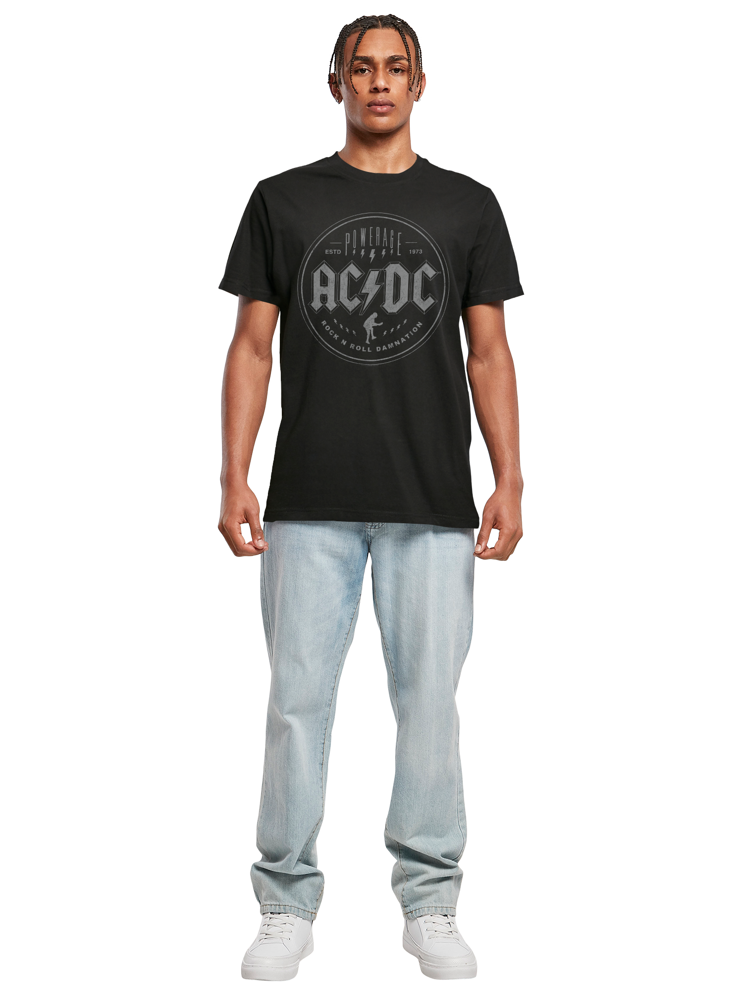 ACDC Rock n Roll Damnation con camiseta redonda de cuello