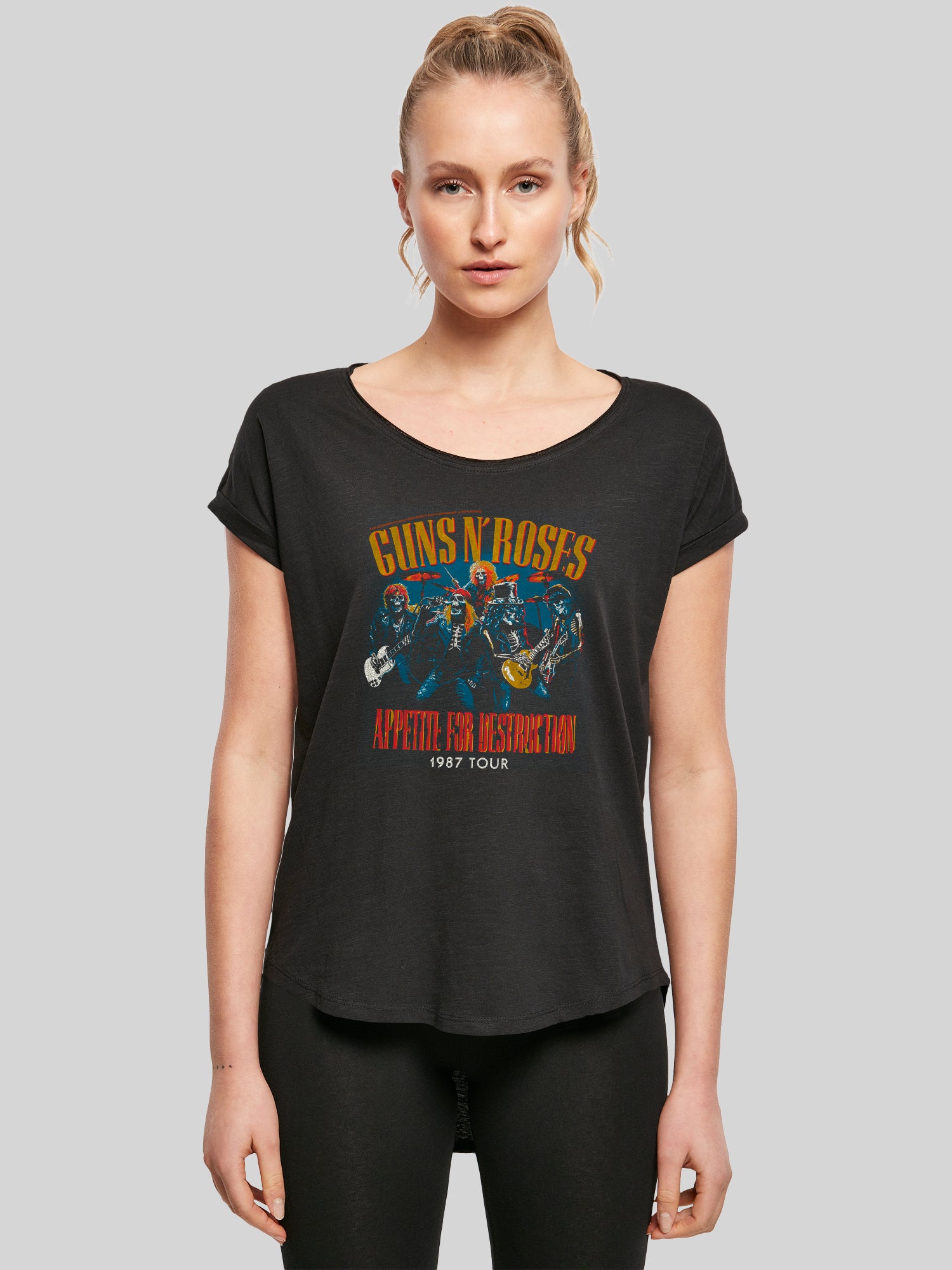 Affiche de concert vintage de Guns N 'Roses 1987 | T-shirt pour dames